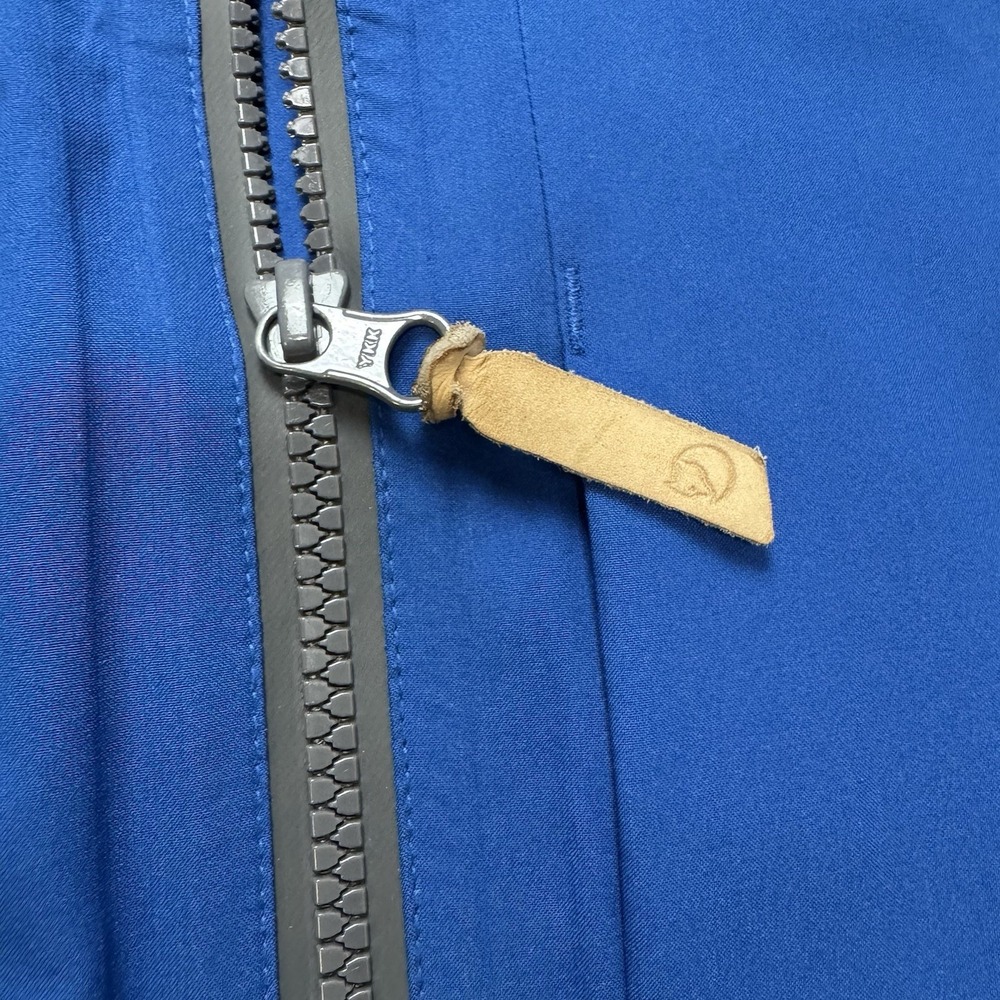 Fjallraven Abisko Eco Shell Blue Jacket Men's Small Hiking Rain Hood Pockets Zip - Picture 2 of 11